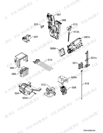 Взрыв-схема стиральной машины Aeg L7FE8432M - Схема узла Electrical equipment 268